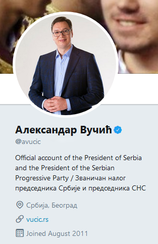 Aleksandar Vucic - Official Twitter account